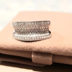 14k White Gold .50carat Micropave Ring